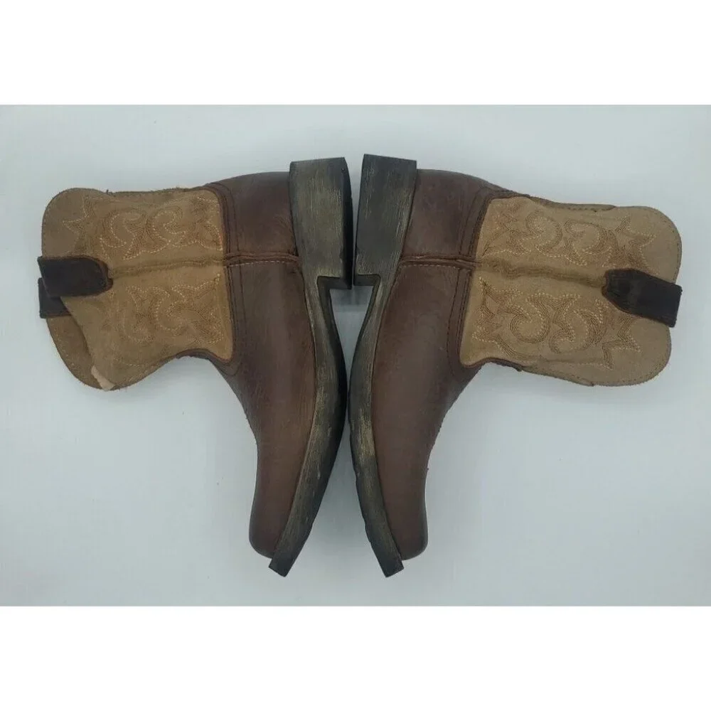 LAREDO Youth Little Prowler Size 13 .5 D Dark Brown / Tan Boots Square Toe